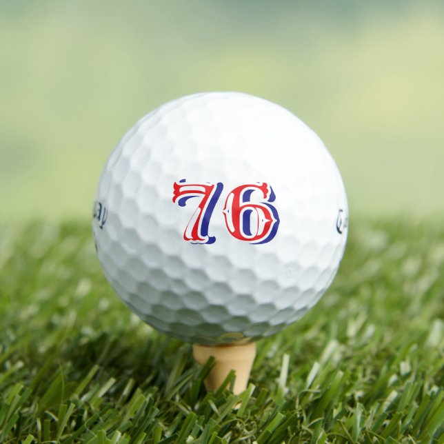 Custom Number Golf Balls - Name & Logo (Insitu Tee)