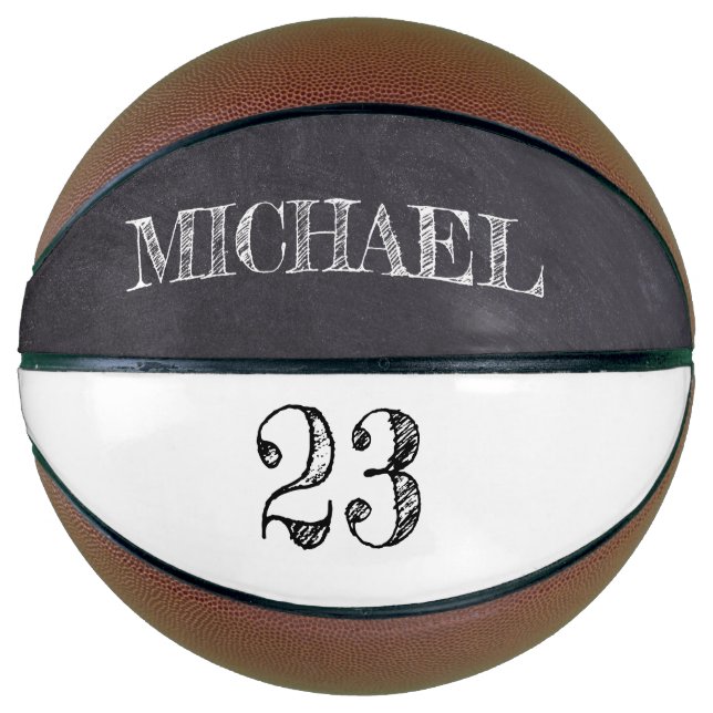 custom Number Personalised Name Ball Player Basketball (Front)