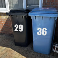 Custom number recycling bin trash street Address