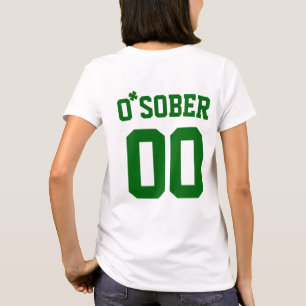 Custom Number So Sober Clover St Patrick's Day T-Shirt