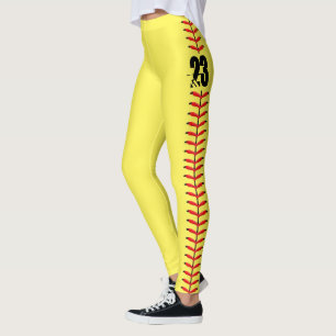 Custom Number Softball Leggings