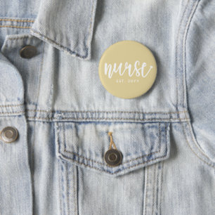 Custom Nurse Est Typography Nurse RN graduation 6 Cm Round Badge