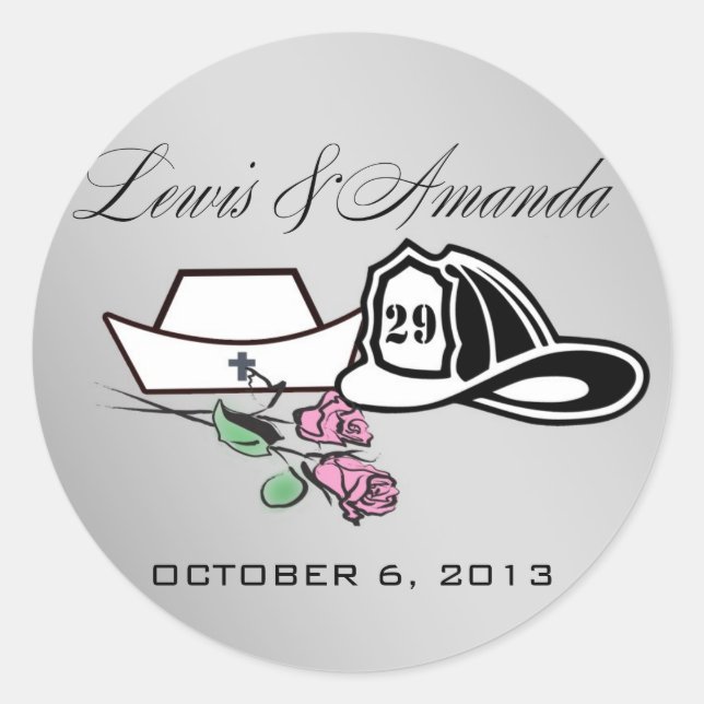 Custom Nurse Firefighter Stickers (Front)