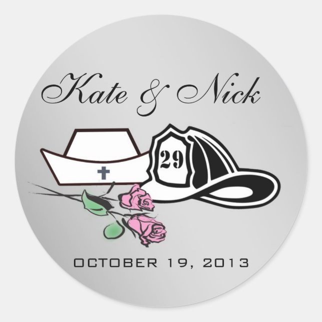 Custom Nurse Firefighter Stickers (Front)