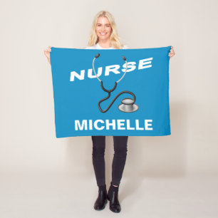 Custom Nurse Name Fleece Blanket