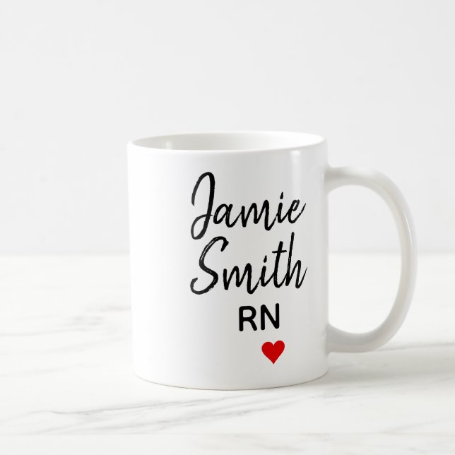 Custom nurse name mug nursing graduatIon RN (Right)