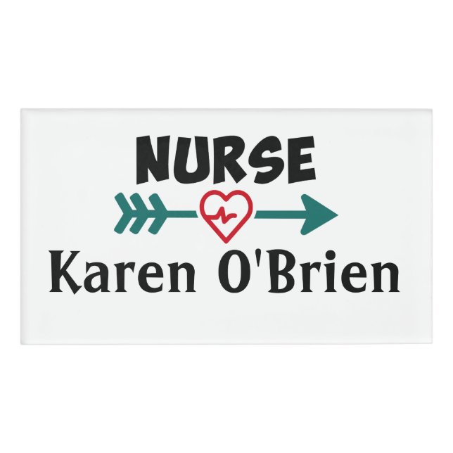 Custom Nurse  Name Tag (Front)