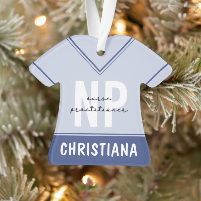 Custom Nurse Practitioner NP Graduation Gift Ornament (Tree)