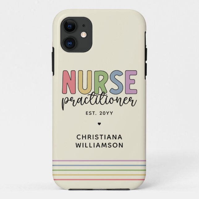 Custom Nurse Practitioner NP Nurse Graduation Case-Mate iPhone Case (Back)