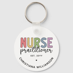 Custom Nurse Practitioner NP Nurse Graduation Key Ring