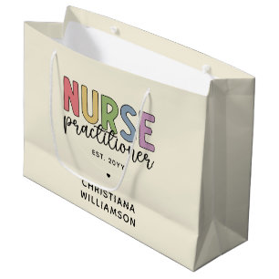 Custom Nurse Practitioner NP Nurse Graduation Large Gift Bag