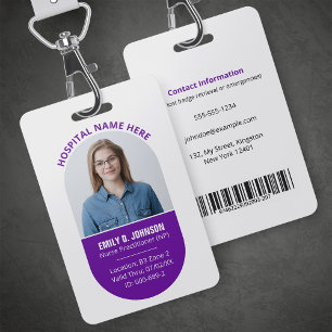 Custom Nurse Practitioner NP Photo Logo ID Badge