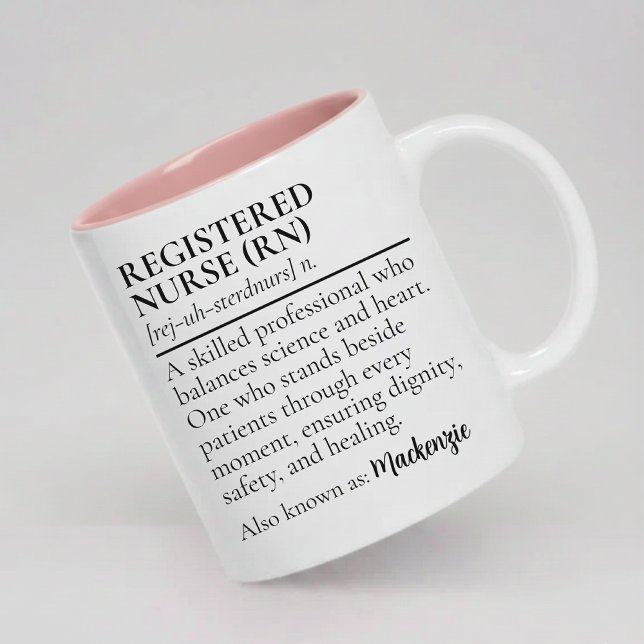 Custom Nurse RN Definition Mug Gift for RN Nurse  (Registered Nurse RN Definition Mug Personalized Nursing Gift, Nurse Mug RN Definition Thank You Gift)