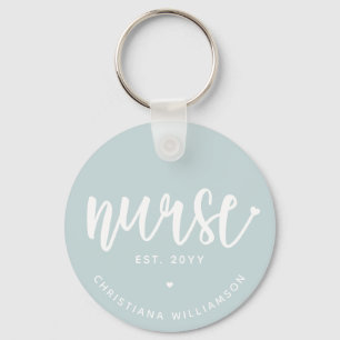 Custom Nurse RN Nursing School graduation Gift Key Ring