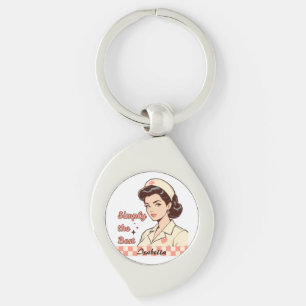 Custom Nurse Simply the Best Key Ring