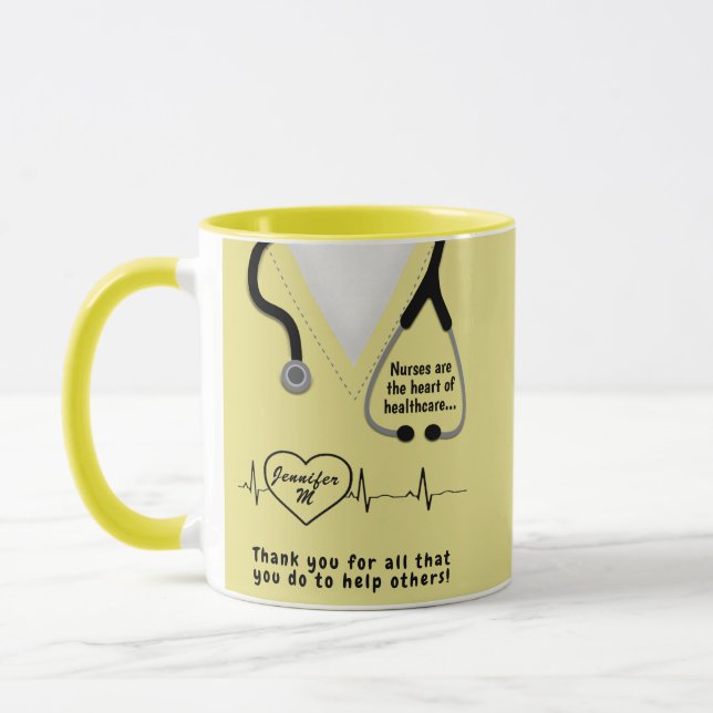 Custom Nurse Thank You Add Name Mug (Left)