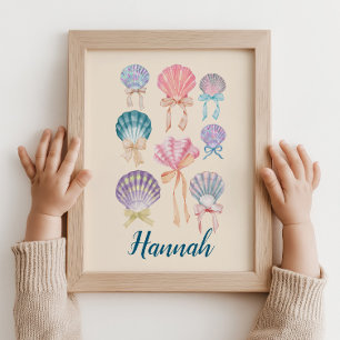 Custom Nursery Seashell Coquette Print