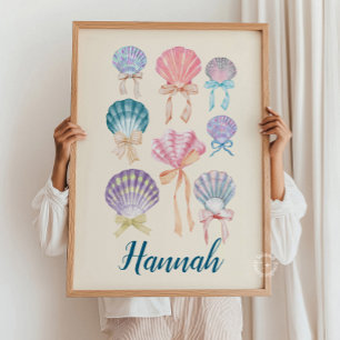 Custom Nursery Seashell Coquette Print