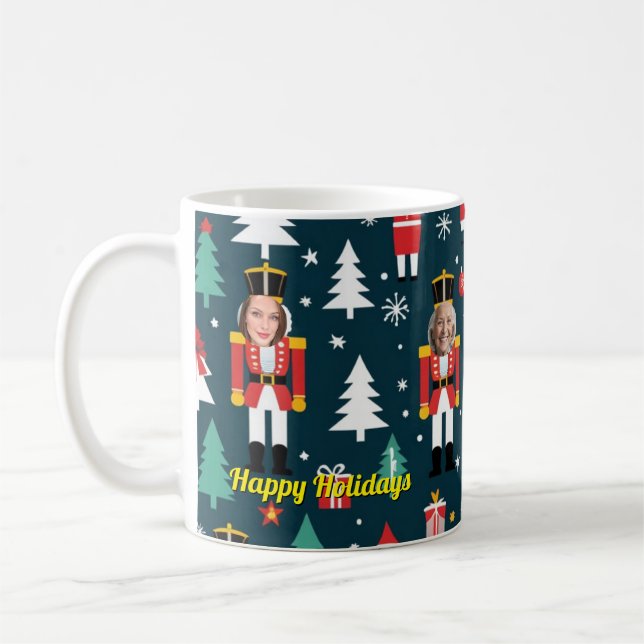 custom nutcracker 5 face photo Mug coffee cup (Left)