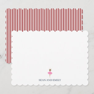 Custom Nutcracker Painting Christmas Stationary Thank You Card