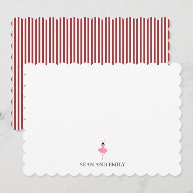 Custom Nutcracker Painting Christmas Stationary Thank You Card (Front/Back)