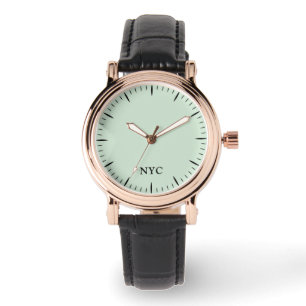 Custom NYC Mark Stylish Sage Green Watch