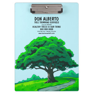 Custom Oak Tree   Tree Trimming Service Clipboard