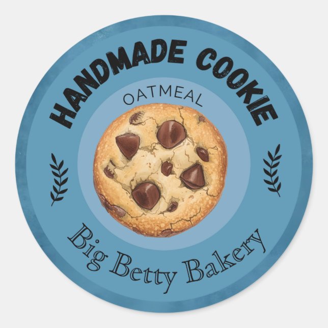 Custom Oatmeal Cookie Labels | Personalised (Front)