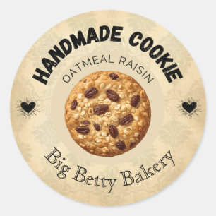 Custom Oatmeal Raisin Cookie Labels Personalised