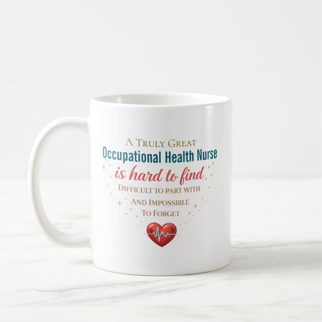 Custom Occupational Health Nurse Appreciation Coffee Mug (Left)
