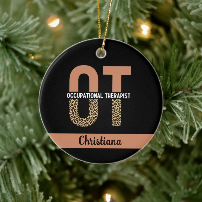 Custom Occupational Therapist OT Appreciation Gift Ceramic Ornament (Tree)
