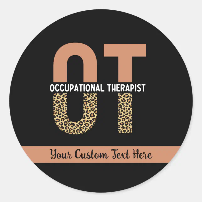 Ot Security Sticker Custom Occupational Therapist OT Appreciation Gift Classic Round ...