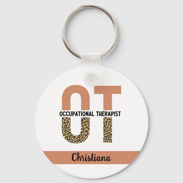Custom Occupational Therapist OT Appreciation Gift Key Ring (Front)