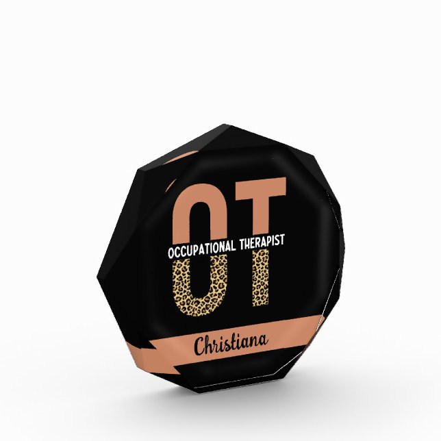 Custom Occupational Therapist OT Appreciation Gift Photo Block (Left)