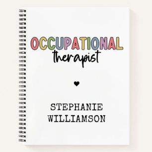 Custom Occupational Therapist OT Gifts Notebook