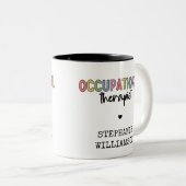Custom Occupational Therapist OT Gifts Two-Tone Coffee Mug (Front Right)