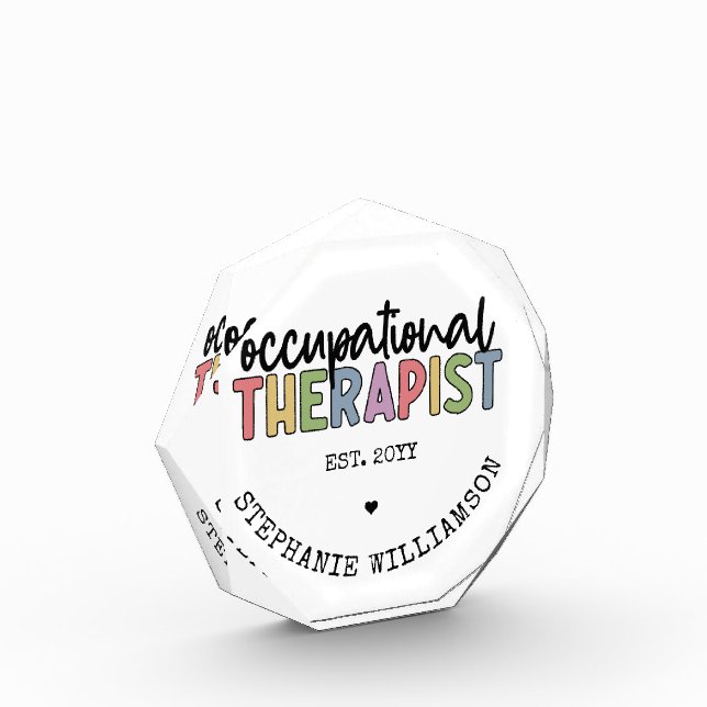 Custom Occupational Therapist OT Photo Block (Left)