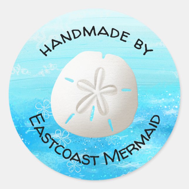 Custom Ocean design Classic Round Sticker (Front)