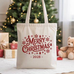 Custom office Christmas tote bag coworker gift