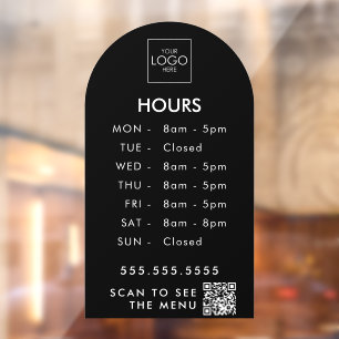 Custom Office Hours With QR Code Your Logo Store