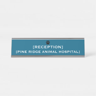 Custom Office Reception Name Plate   VET & Medical
