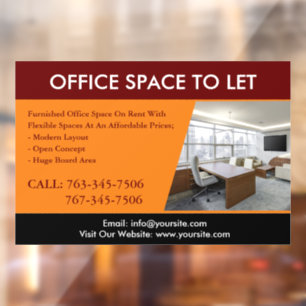 Custom Office Space To Let Window Cling