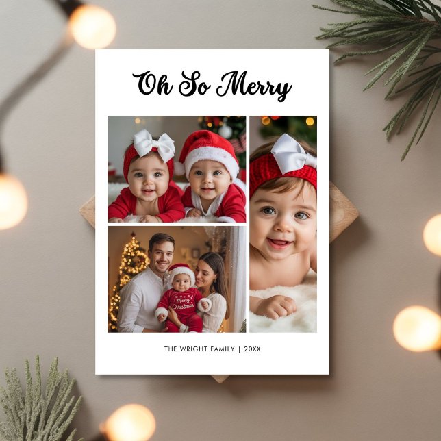 Custom Oh So Merry Family Holiday Card . (Creator Uploaded)