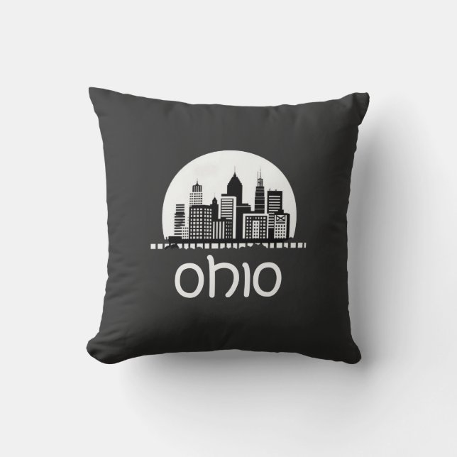 Custom Ohio Skyline Cushion (Front)