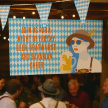 Custom Oktoberfest Banner – Festive Bavarian Lady