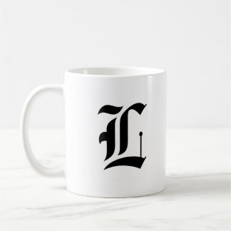 Custom Old English Font Letter (e.g. L for Letter) Coffee Mug
