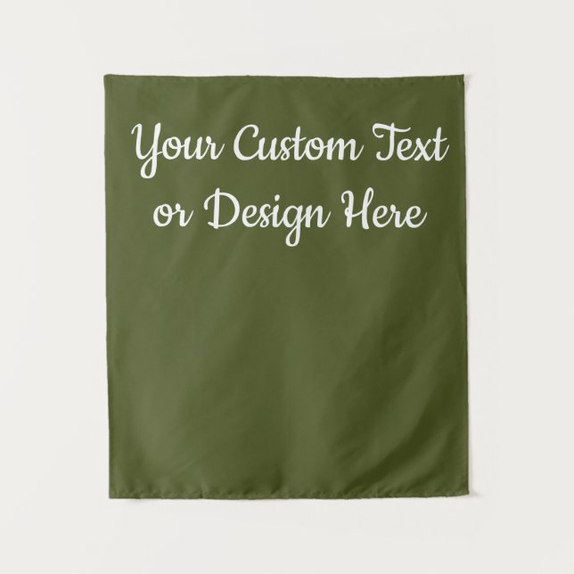 Custom Olive Green Personalised Bridal Shower Tapestry (Front)