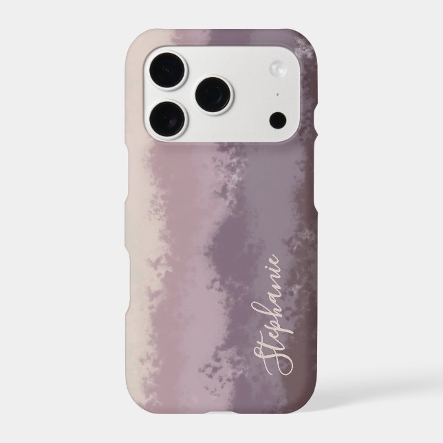 Custom Ombre Gradient Pastel Blush Purple Stripes (Back)