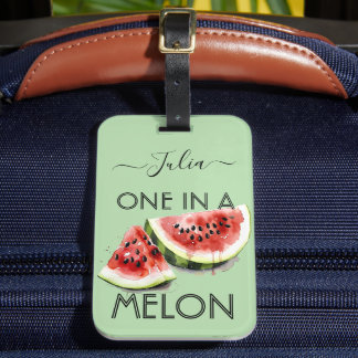 Custom ONE IN A MELON Summer Travel City Tour Name Luggage Tag