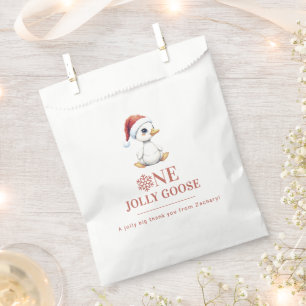 Custom One Jolly Goose December First Birthday Favour Bag